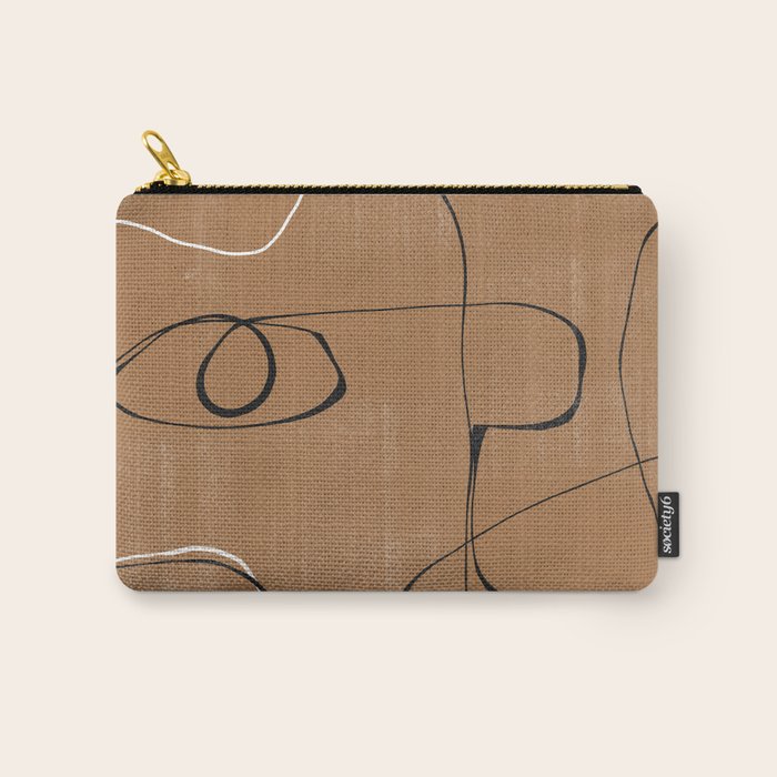 Abstract Face One Line Carry All Pouch Gallery Image 1