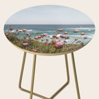 Pink Flowers by the Ocean | Travel Photography in Portugal Art Print | Summer at Bordeira Beach Side Table Gallery Image 2
