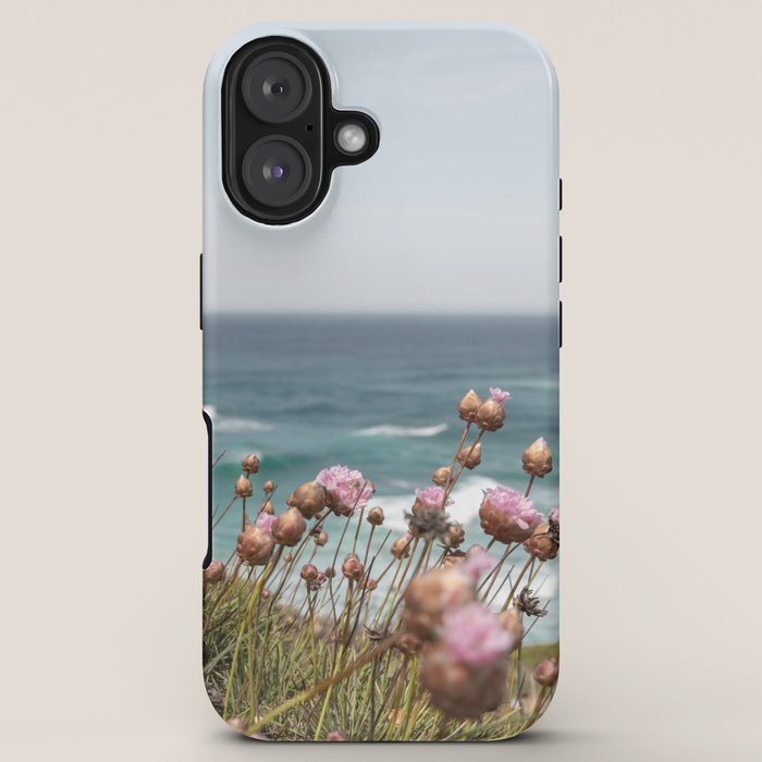 Pink Flowers by the Ocean | Travel Photography in Portugal Art Print | Summer at Bordeira Beach iPhone Case Gallery Image 5