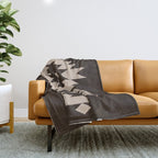 Southwestern Minimalism XXV - Mocha Brown Throw Blanket Gallery Image 1