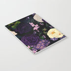 Vintage Midnight Purple Botanical Roses Flower Garden Notebook Gallery Image 3