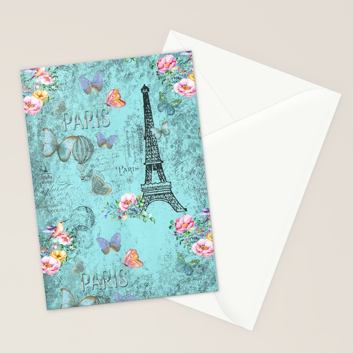 Paris - my blue love Stationery Card Gallery Image 2