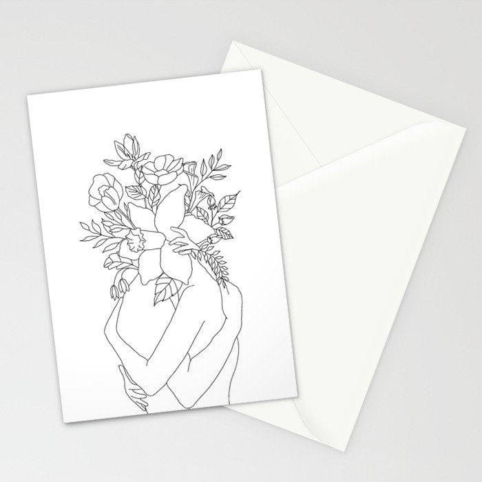 Blossom Hug Stationery Card Gallery Image 2