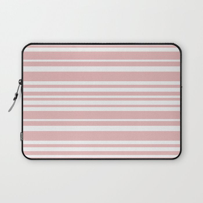 Classic Stripes XXIX - Blush Pink Laptop Sleeve Gallery Image 1