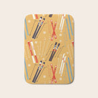 Bright Retro Ski Pattern Bath Mat Gallery Image 1