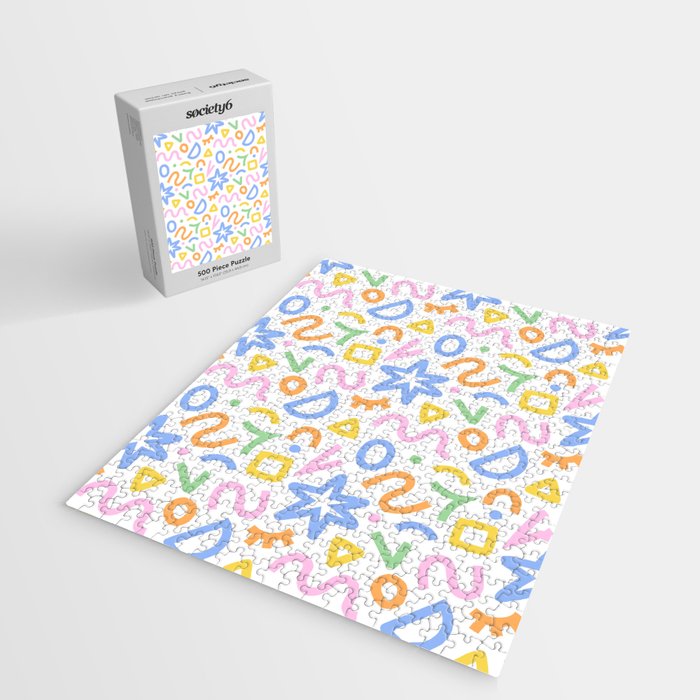 Colorful fun doodle art pattern Jigsaw Puzzle Gallery Image 2
