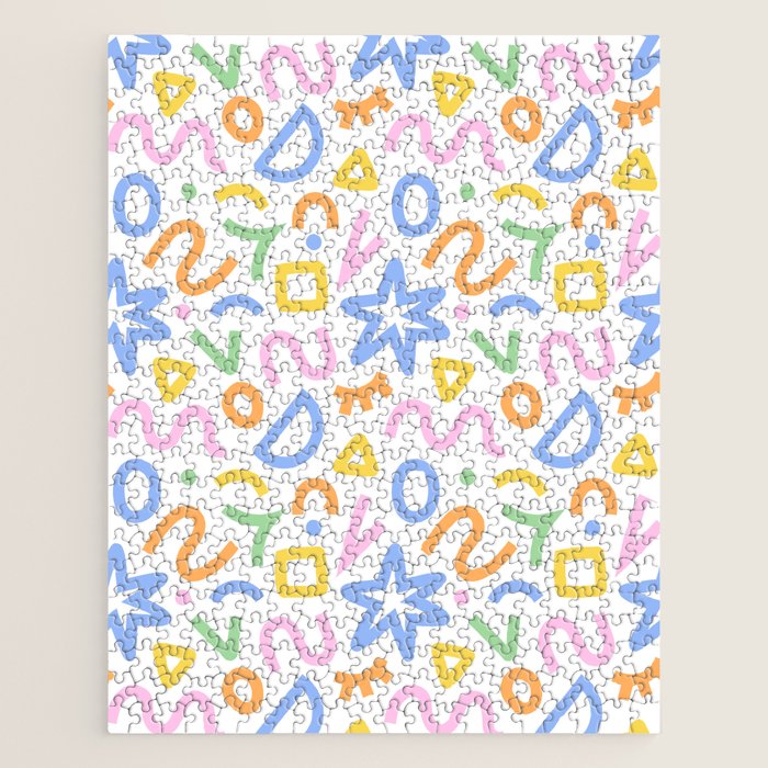 Colorful fun doodle art pattern Jigsaw Puzzle Gallery Image 1