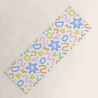 Colorful fun doodle art pattern Yoga Mat Gallery Image 1