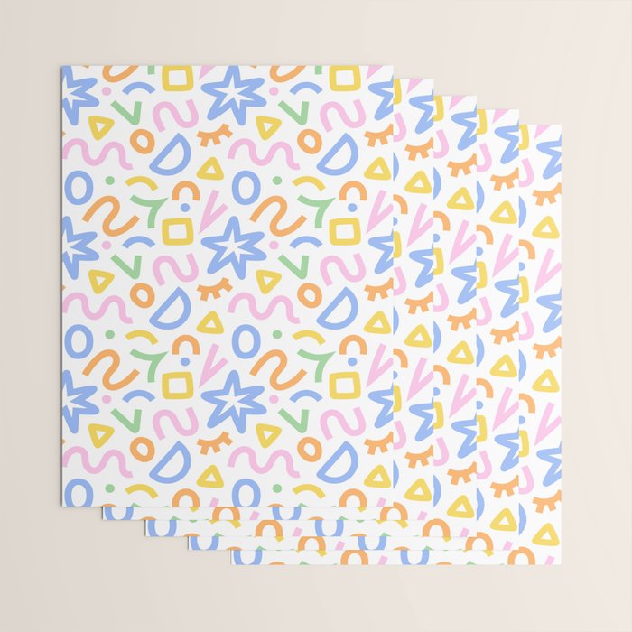 Colorful fun doodle art pattern Wrapping Paper Gallery Image 3
