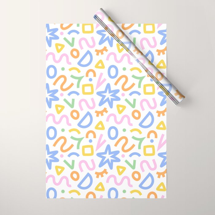 Colorful fun doodle art pattern Wrapping Paper Gallery Image 1