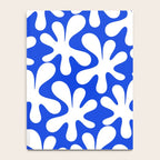 Bold Blue and White Funky Amoeba Dance Pattern Notebook Gallery Image 4