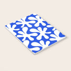 Bold Blue and White Funky Amoeba Dance Pattern Notebook Gallery Image 3