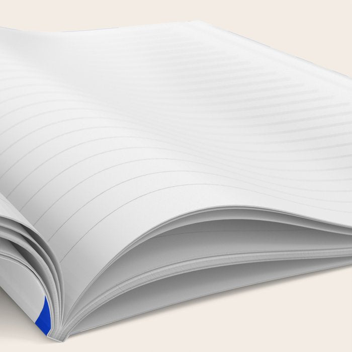 Bold Blue and White Funky Amoeba Dance Pattern Notebook Gallery Image 2