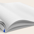 Bold Blue and White Funky Amoeba Dance Pattern Notebook Gallery Image 2