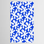 Bold Blue and White Funky Amoeba Dance Pattern Tablecloth Gallery Image 2