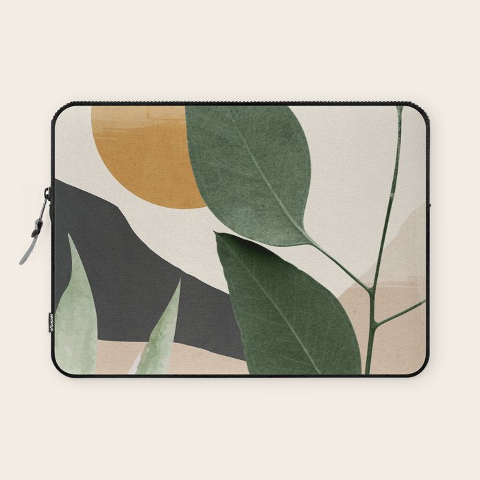 Abstract Art Tropical Leaves 8 Laptop Sleeve Gallery Image 1
