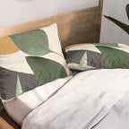 Abstract Art Tropical Leaves 8 Pillow Sham Gallery Image 2