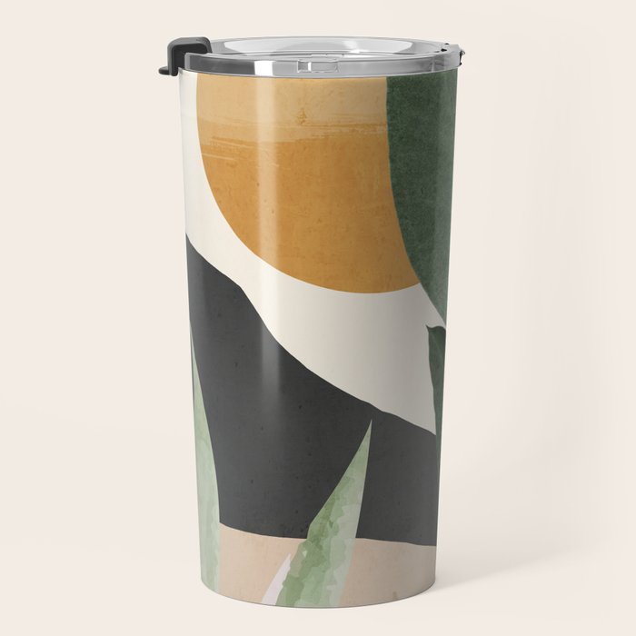 Abstract Art Tropical Leaves 8 Travel Mug Gallery Image 3
