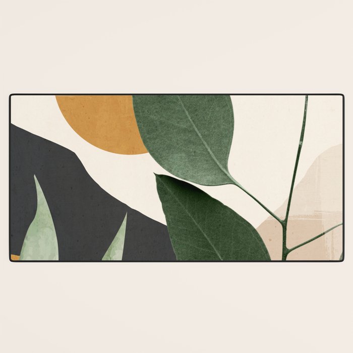 Abstract Art Tropical Leaves 8 Desk Mat Gallery Image 3