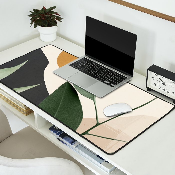 Abstract Art Tropical Leaves 8 Desk Mat Gallery Image 2