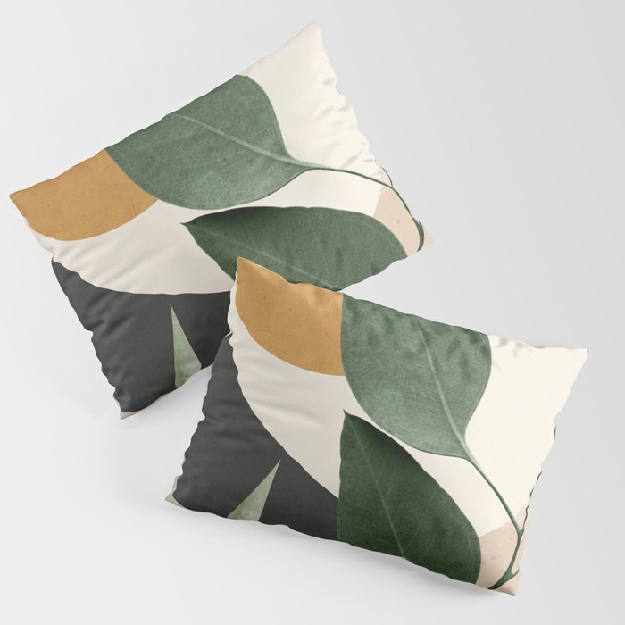 Abstract Art Tropical Leaves 8 Pillow Sham Gallery Image 3