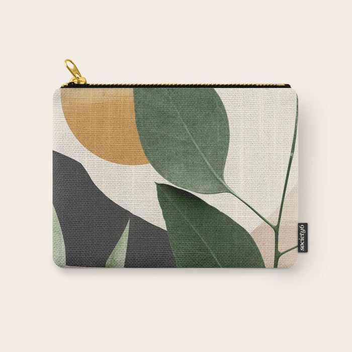 Abstract Art Tropical Leaves 8 Carry All Pouch Gallery Image 1