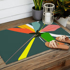 Abstract Floral 03D Outdoor Rug Gallery Image 2