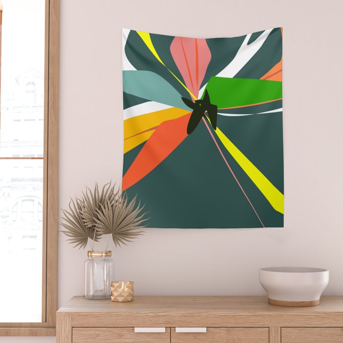 Abstract Floral 03D Wall Tapestry Gallery Image 2