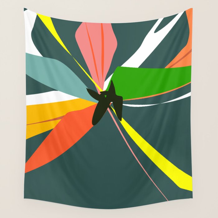 Abstract Floral 03D Wall Tapestry Gallery Image 1
