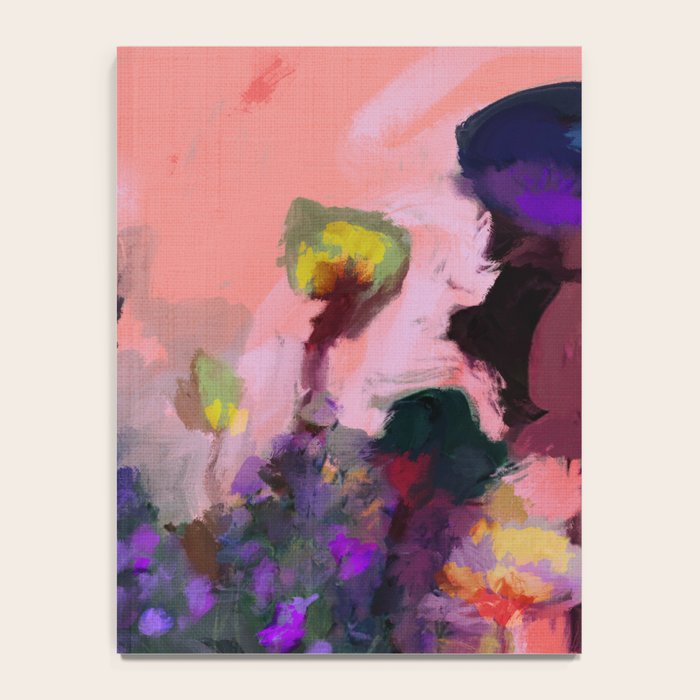 floral pink abstract Notebook Gallery Image 4