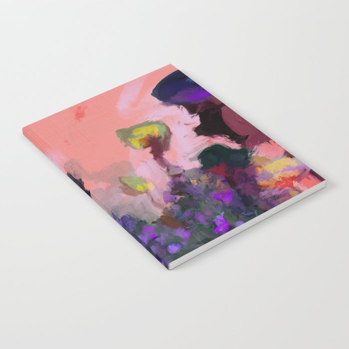 floral pink abstract Notebook Gallery Image 2