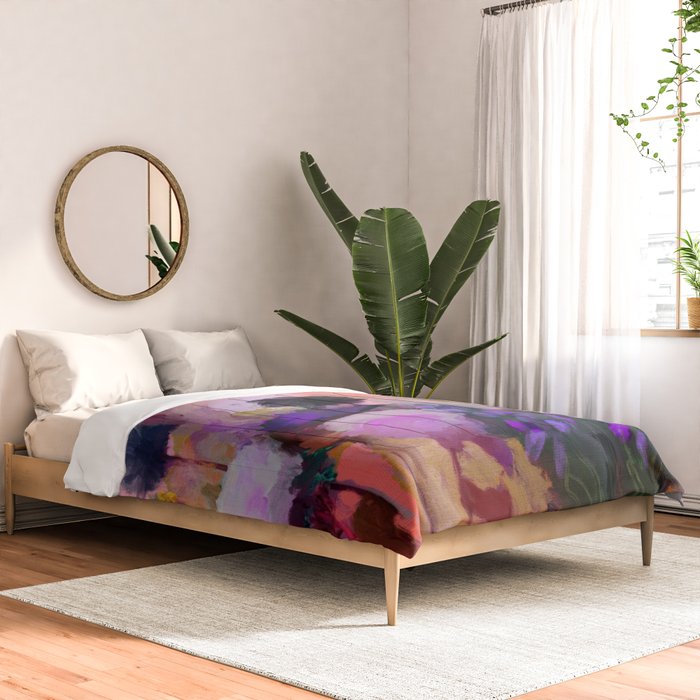 floral pink abstract Comforter Gallery Image 2