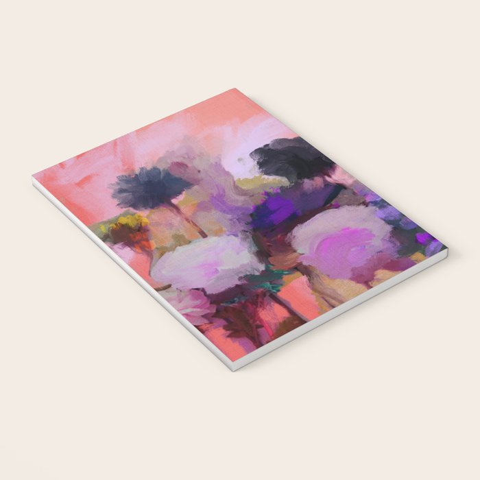 floral pink abstract Notebook Gallery Image 3