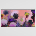 floral pink abstract Desk Mat Gallery Image 3