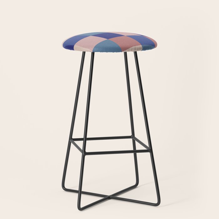 Bold Colorful Checks Pattern - Large XV Stool Gallery Image 1