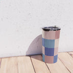 Bold Colorful Checks Pattern - Large XV Travel Mug Gallery Image 4