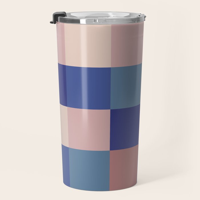 Bold Colorful Checks Pattern - Large XV Travel Mug Gallery Image 3