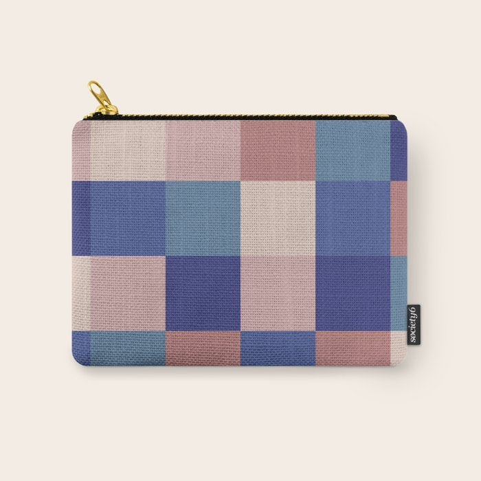 Bold Colorful Checks Pattern - Large XV Carry All Pouch Gallery Image 1