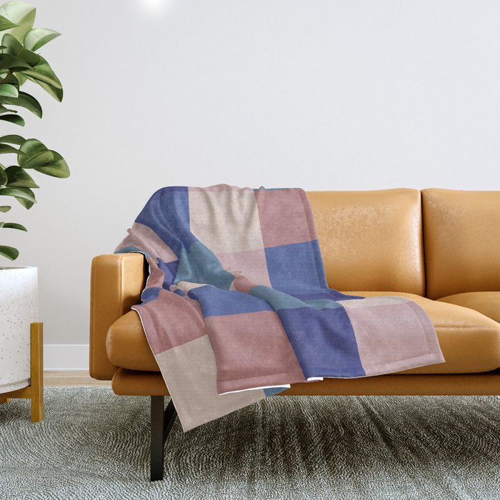 Bold Colorful Checks Pattern - Large XV Throw Blanket Gallery Image 1