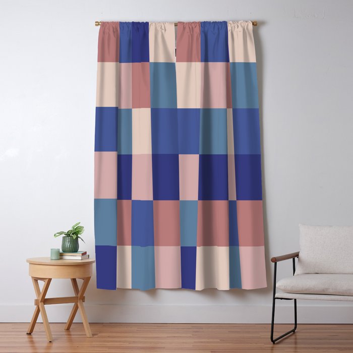 Bold Colorful Checks Pattern - Large XV Window Curtain Gallery Image 5