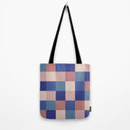 Bold Colorful Checks Pattern - Large XV Tote Bag Gallery Image 2
