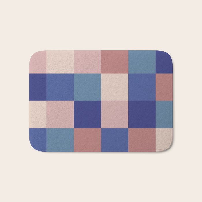 Bold Colorful Checks Pattern - Large XV Bath Mat Gallery Image 1