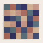 Bold Colorful Checks Pattern - Large XV Wood Wall Art Gallery Image 1