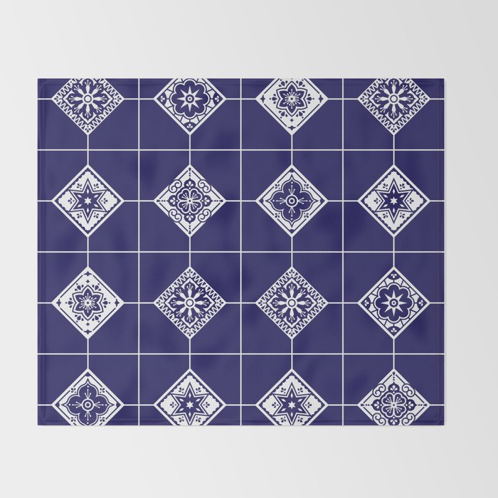 Talavera Mexican Tile - Porcelain Palette Throw Blanket Gallery Image 2