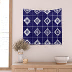 Talavera Mexican Tile - Porcelain Palette Wall Tapestry Gallery Image 2