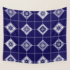 Talavera Mexican Tile - Porcelain Palette Wall Tapestry Gallery Image 4