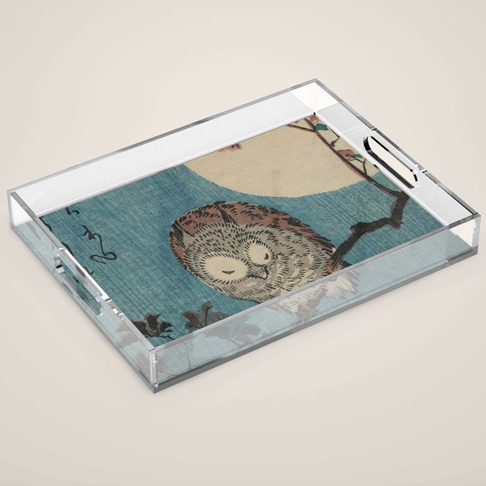 Vintage Japanese Owl Acrylic Tray Gallery Image 1