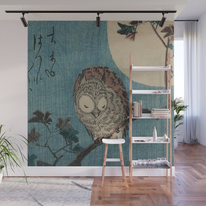 Vintage Japanese Owl Wall Mural Gallery Image 1