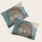 Vintage Japanese Owl Pillow Sham Gallery Image 3