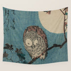Vintage Japanese Owl Wall Tapestry Gallery Image 4